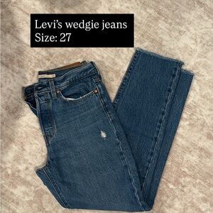 Levi's Dark Blue High-Rise Wedgie Jeans